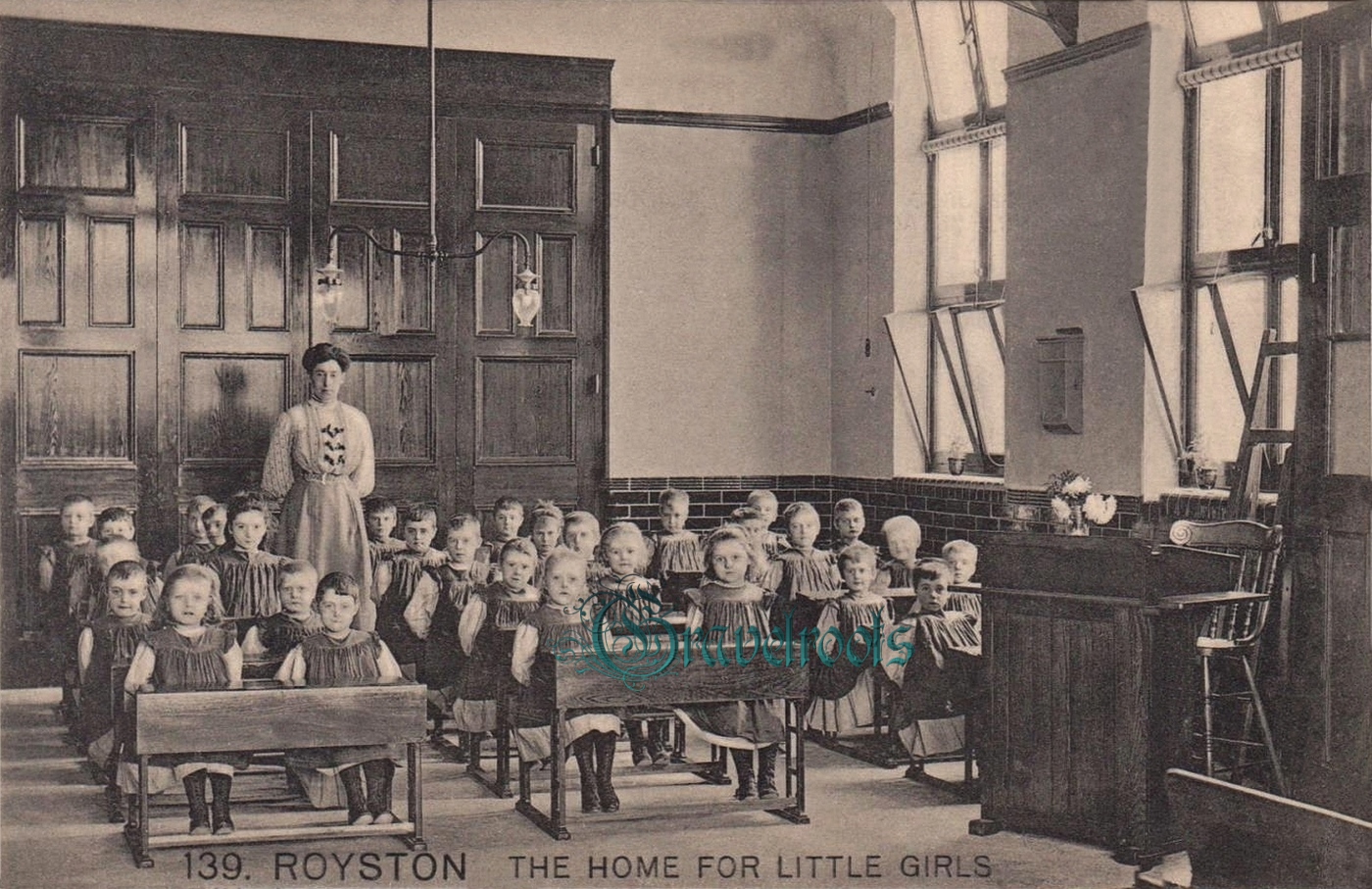  old Social history photos of Royston Home for Little Girls class, Herts - click image to return