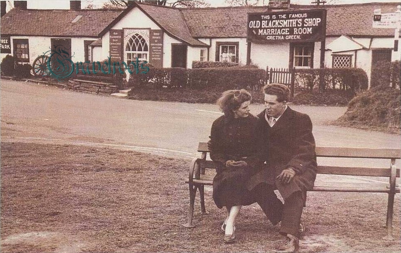  old  Social history photos of Gretna Green, Marriage Room - click image below to return