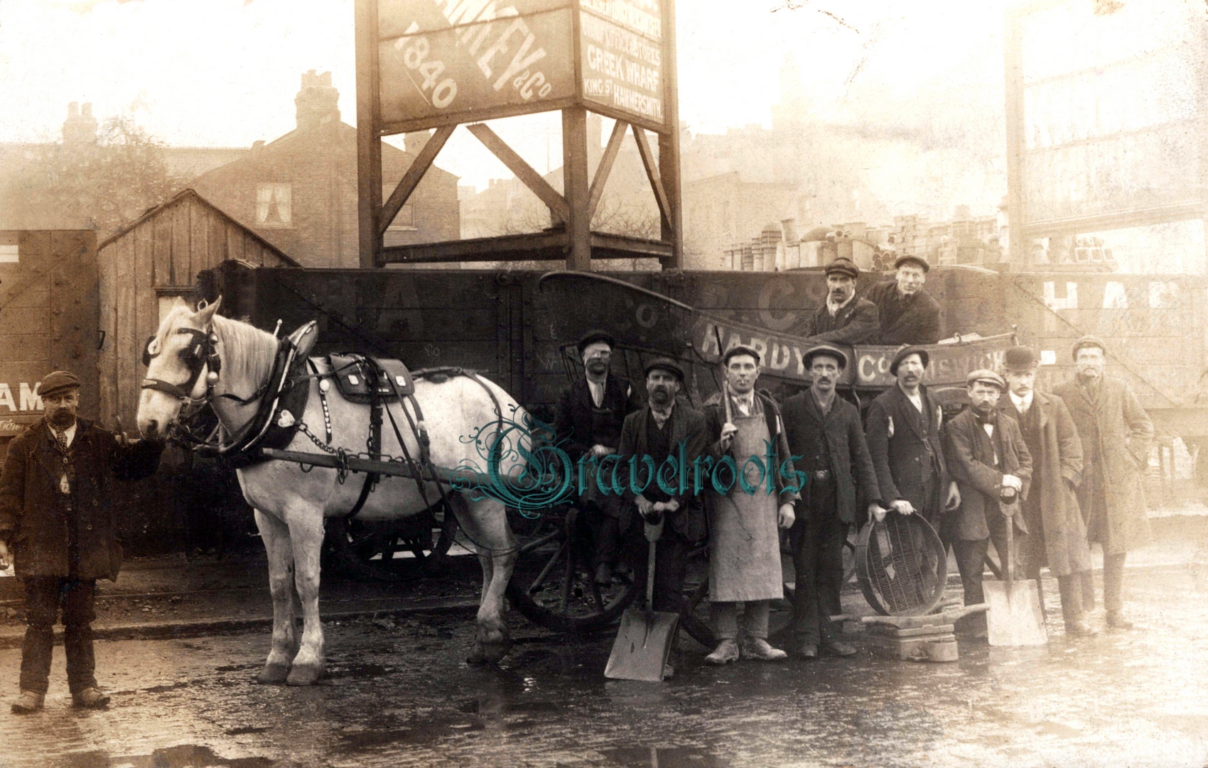  old  Social history photos of Hardy & Co., Coal Merchants, Chiswick, London - c.pre1900 - click image below to return