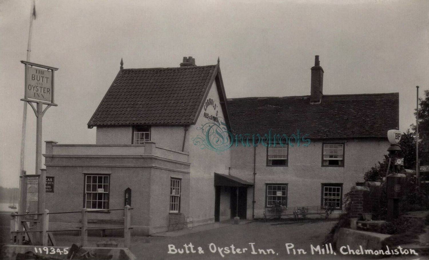  old photos of Butt-Oyster pub, Pin-Mill, Chelmondiston, Suffolk - click image below to return