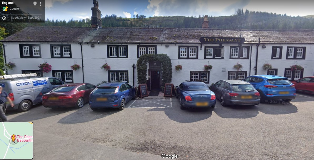 Pheasant Hotel, Bassenthwaite, Cumbria - click image to return