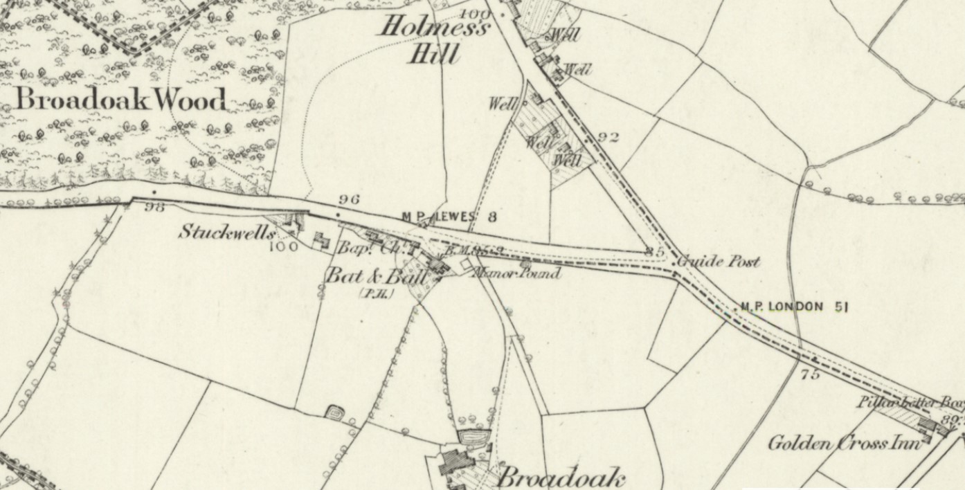 Bat & Ball, Lewes Road, Holmes Hill, Chiddingly, Sussex - click image to return