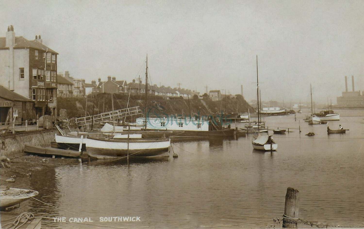 Old photo of The Canal, Southwick, Sussex - click image to return