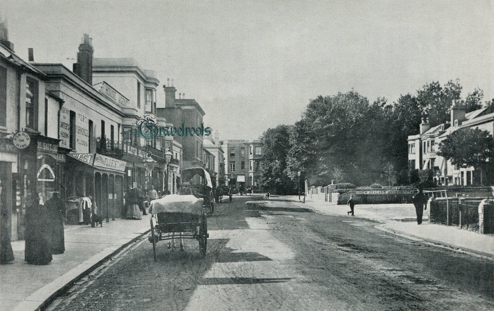 Old photo of Bognor Regis High Street, Sussex - see below