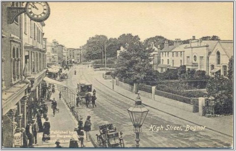 Old photo of High Street, Bognor Regis, Sussex - click to return