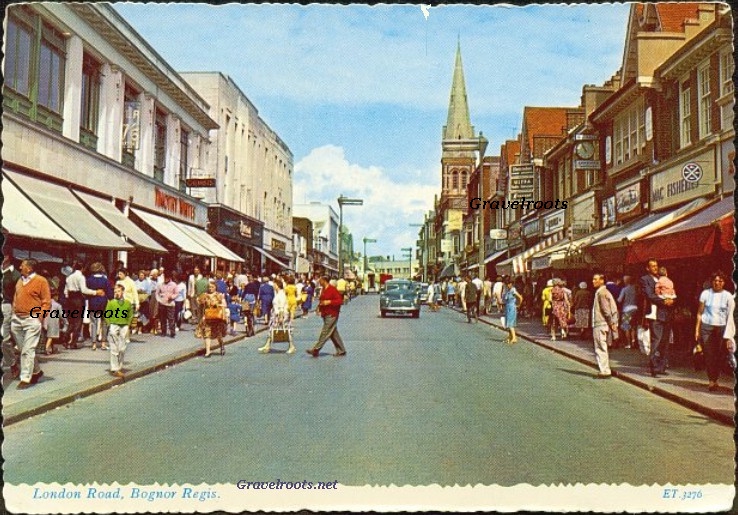 Old photo of London Road, Bognor Regis, Sussex - click to return