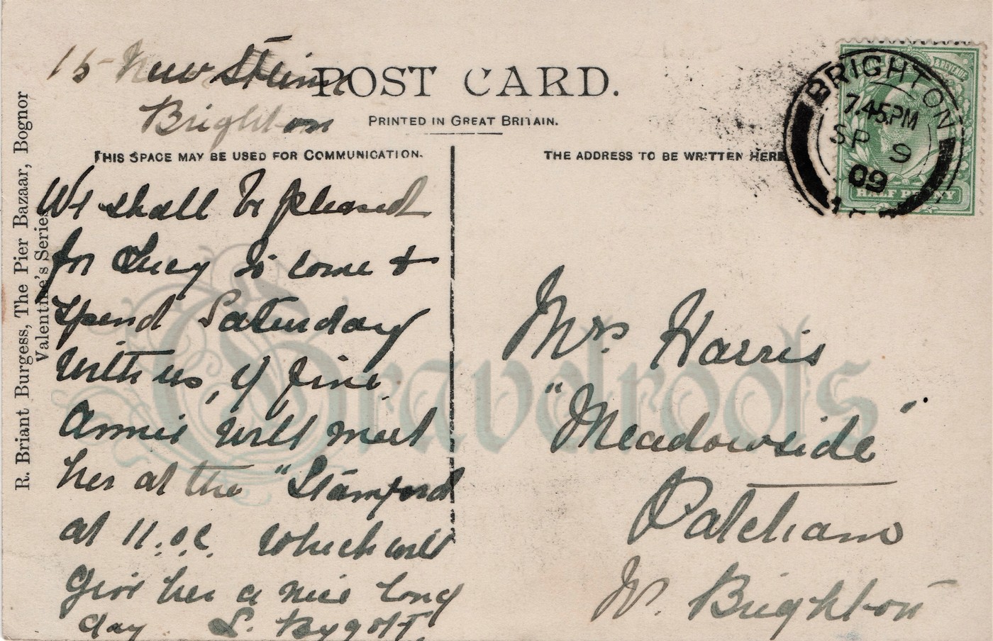 old photos of Bognor Regis, Sussex - click image to return