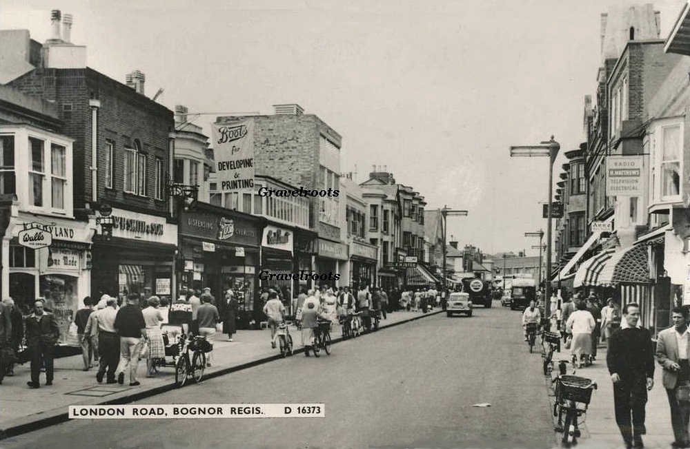 Old photo of London Road, Bognor Regis, Sussex - click to return