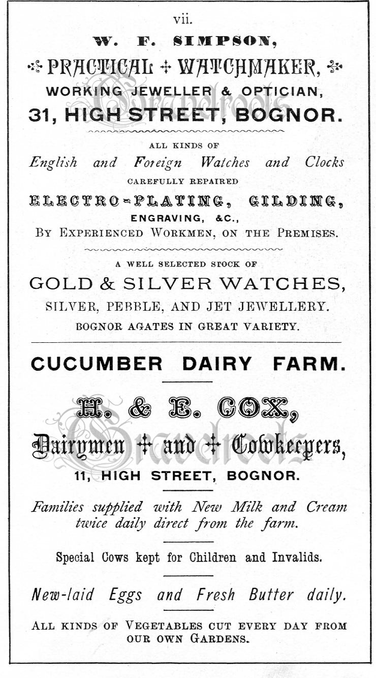 Old photo of Bognor Regis, Sussex - click to return