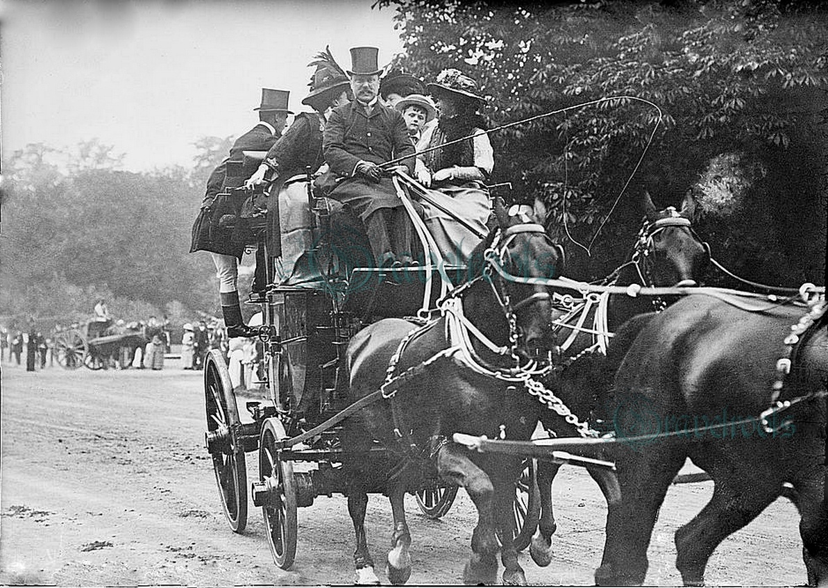 Lord Leconfield driving the coach 'Old Times' Brighton 1911 - further image below