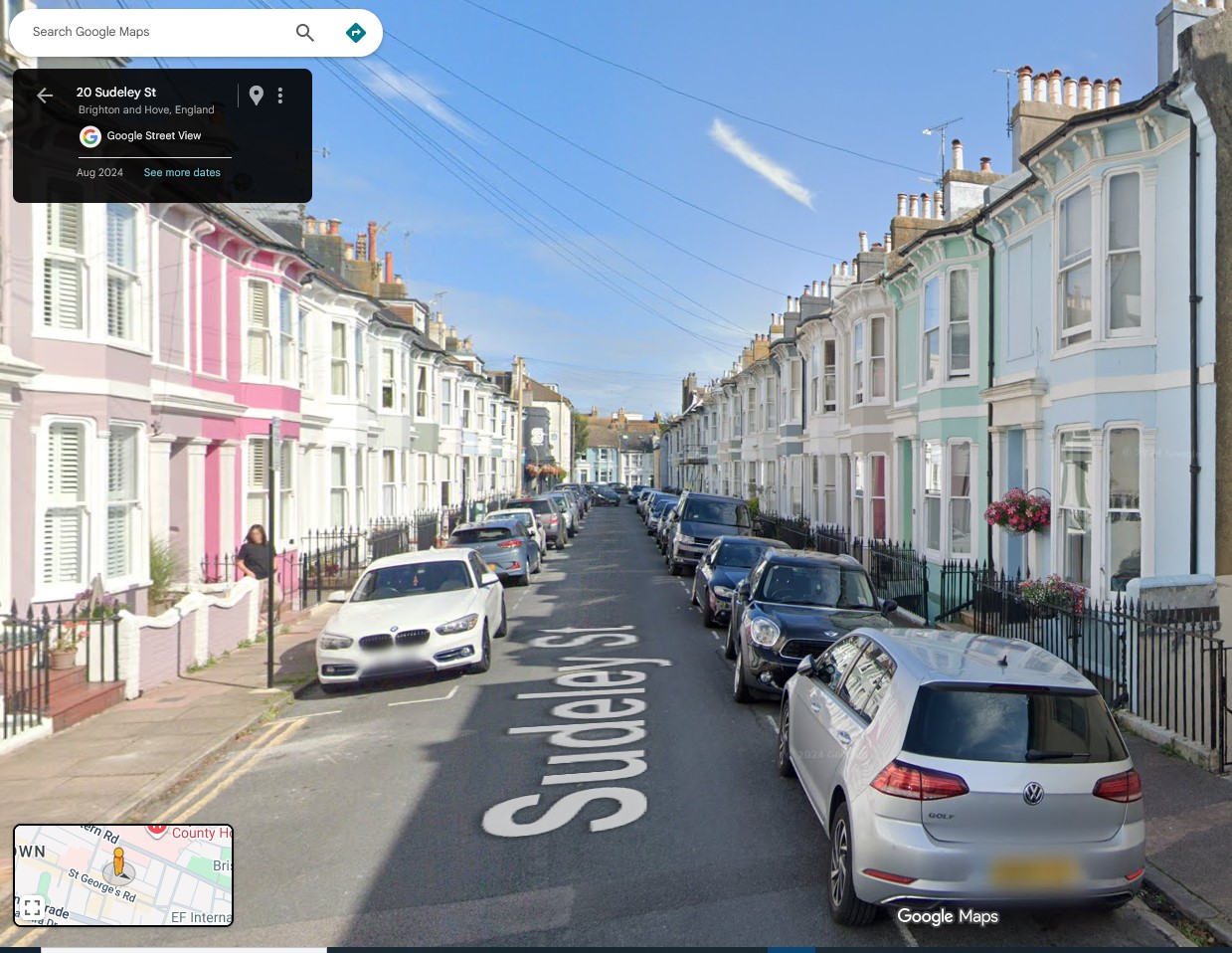 Sudeley Street, Kemptown, Brighton, Sussex - click image to return