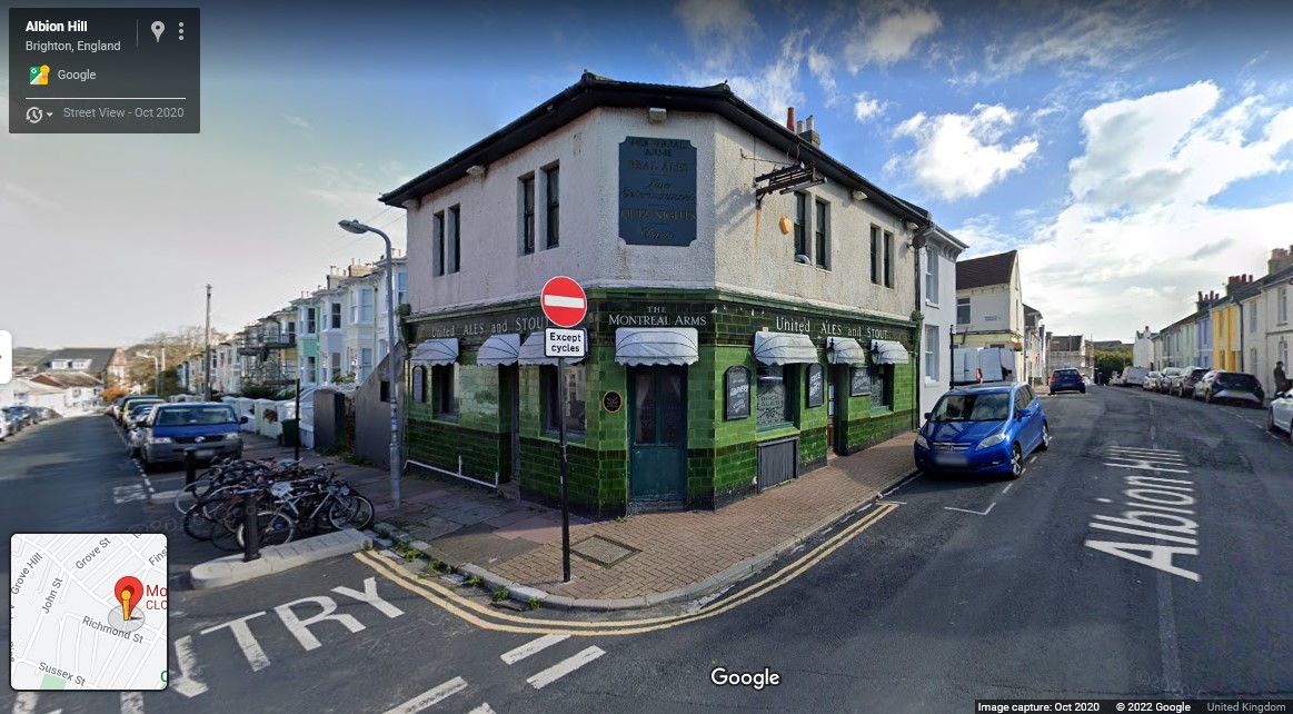 Montreal Arms Pub, Albion Hill, Brighton - click image to return
