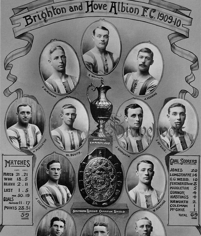 Brighton & Hove Albion Football Club players, 1909-1910 season