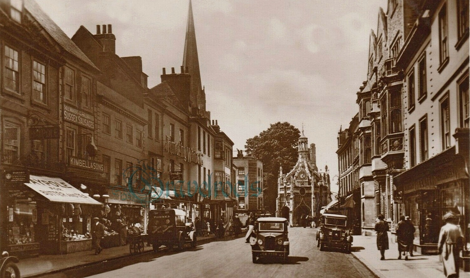  old photo of East Street, Chichester, Sussex - click image to return