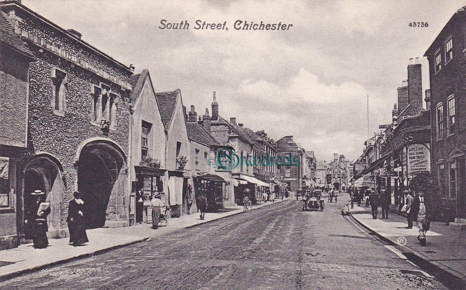 old photo of South Street, Chichester, Sussex - click image below to return