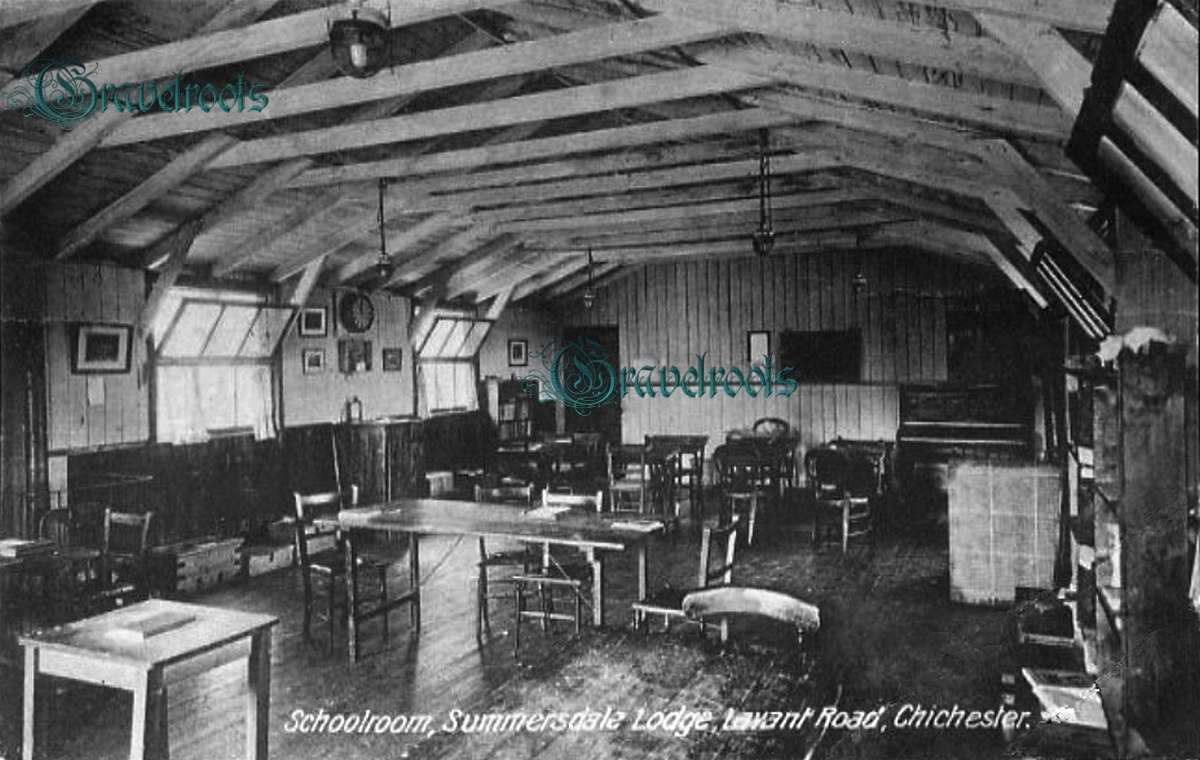  old photo of Summersdale Lodge, Chichester, Sussex - click image to return