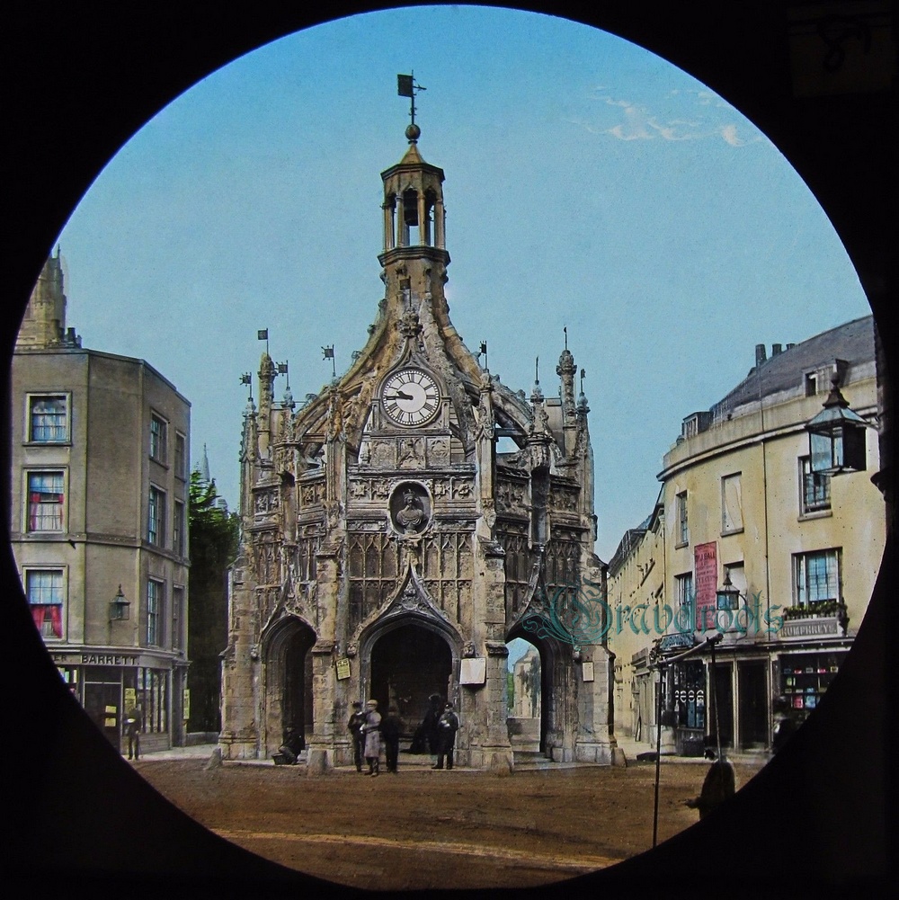  old magic lantern slide of Chichester Cross, Sussex - click image below to return