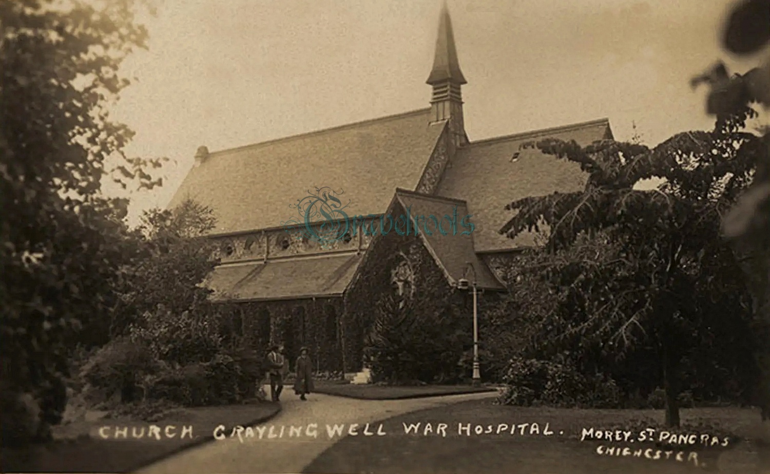  old photo of Church, Graylingwell War Hospital, Chichester, Sussex - click image to return
