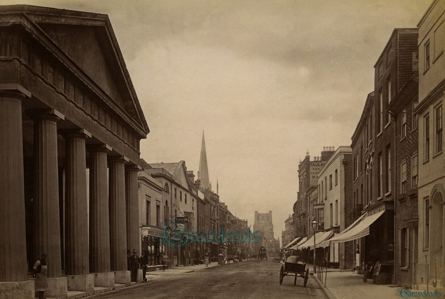  old photo of  East street, Chichester, Sussex - click image to return