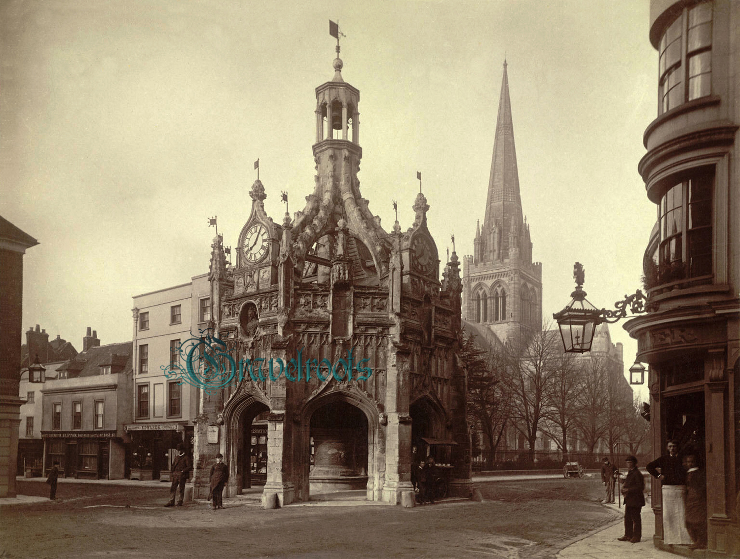 old photo of Chichester Cross, Sussex - click image below to return