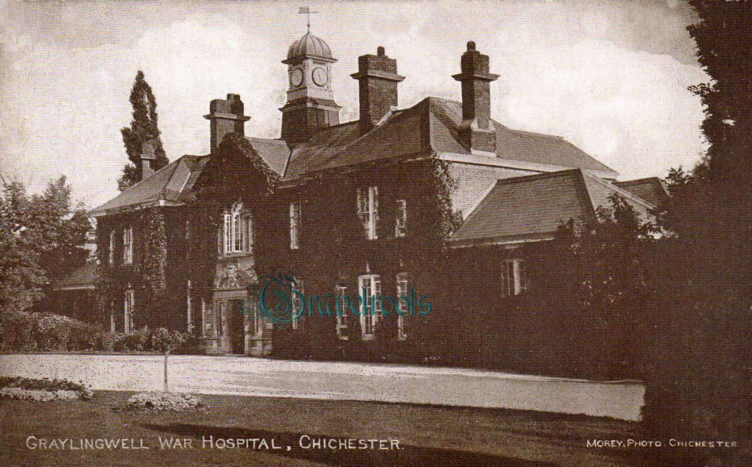  old photo of Graylingwell War Hospital, Chichester, Sussex - click image below to return