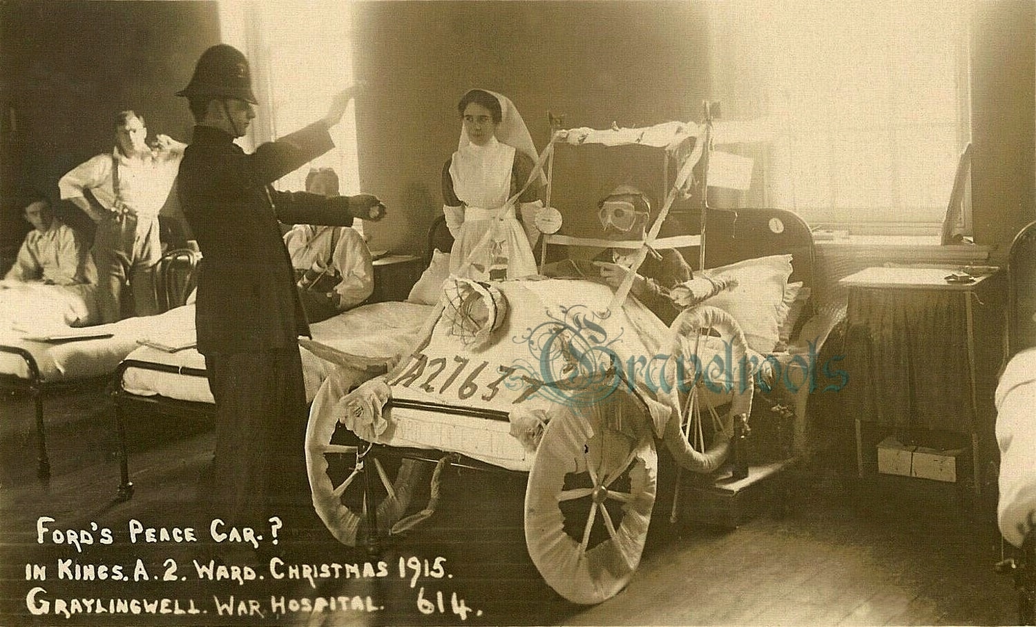  old photo of Graylingwell War Hospital, Chichester, Sussex - click image to return