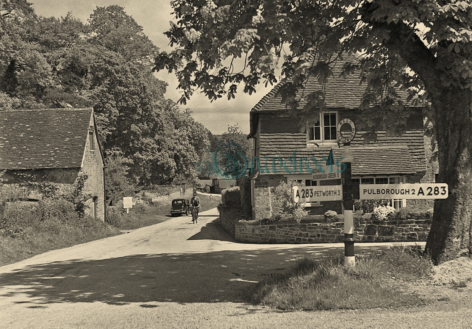  old photo of Bedham Lane, Fittleworth, Sussex - click image below to return