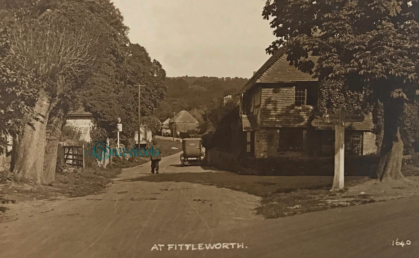  old photo of Bedham Lane, Fittleworth, Sussex - click image below to return