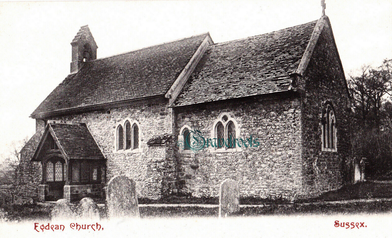  old photo of Egdean Church, near Fittleworth, Sussex - click image below to return