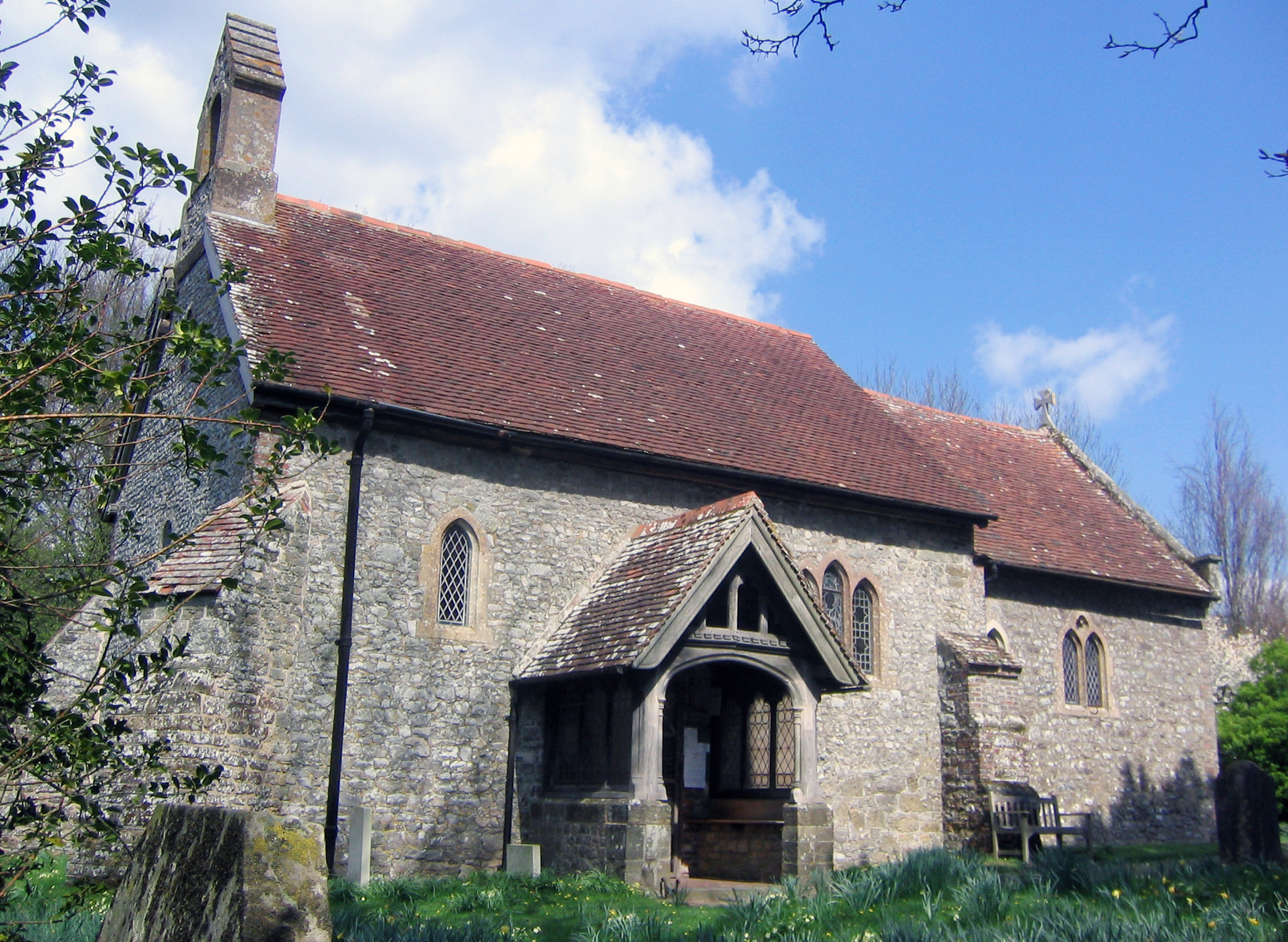  old photo of Egdean Church, near Fittleworth, Sussex - click image below to return