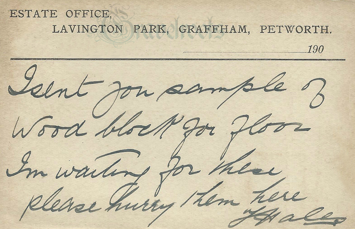 old photo of Graffham, Sussex - click image to return