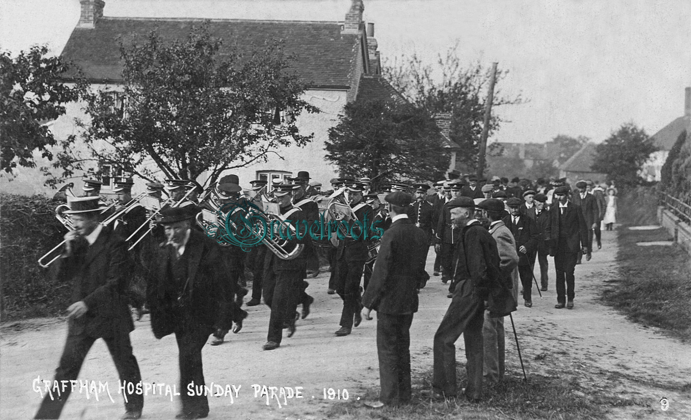  old photo of Hospital Sunday Parade, Graffham, Sussex - 1910 - click image below to return