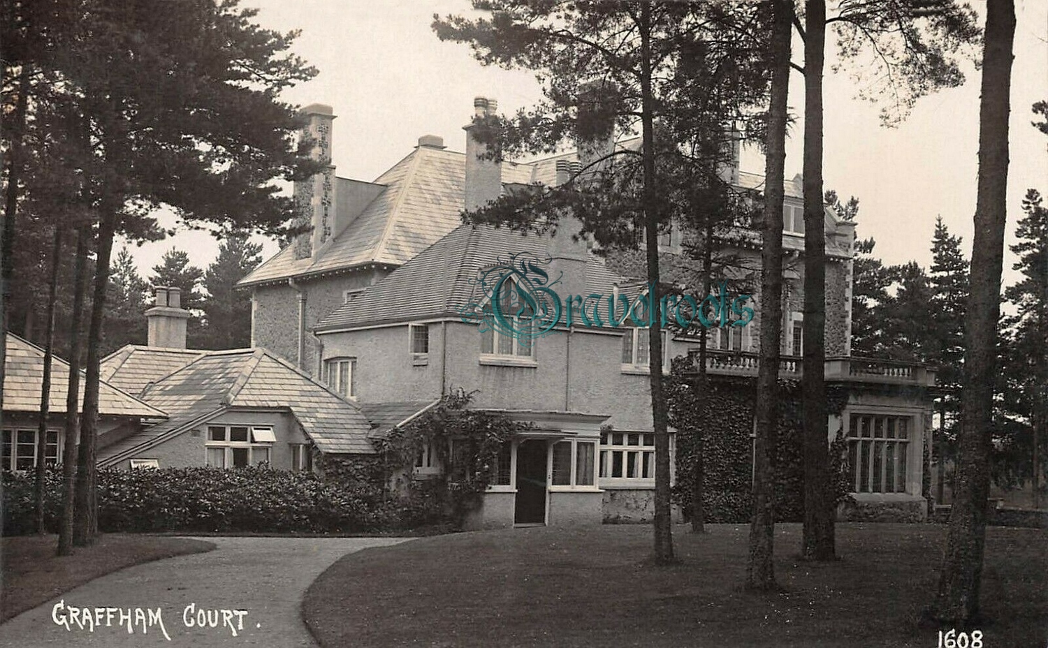  old photo of Graffham Court, Sussex - click image below to return