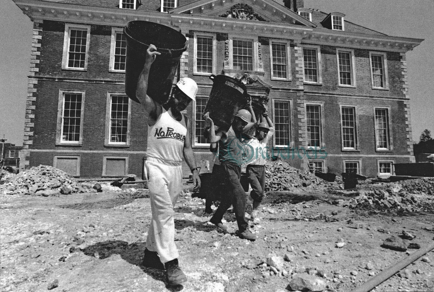  old photos of Uppark House fire, Harting, Sussex - click image to return