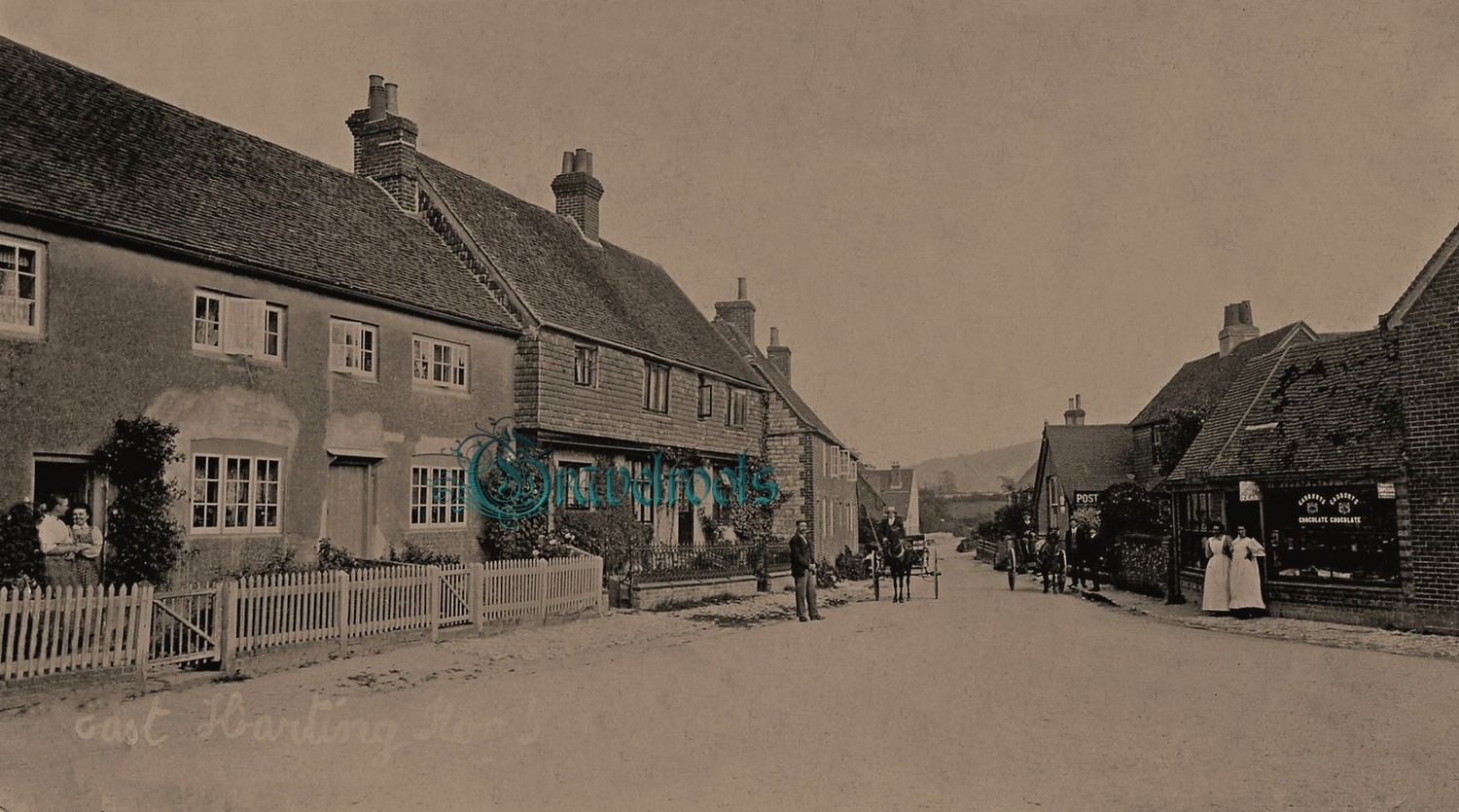  old photos looking down the East Harting Road, Harting, Sussex - click image below to return