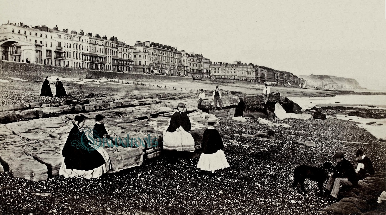 Hastings Beach 1865 -  - click image below to return