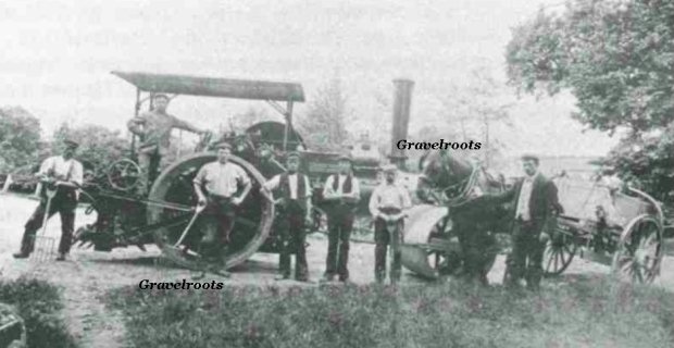 Traction engine & road gang