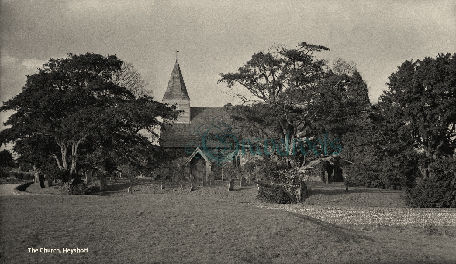 old photo of Heyshott Church, Heyshott, Sussex - click image to return