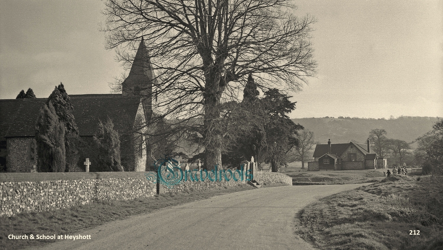  old photos of Church and School, Heyshott, Sussex - click image to return