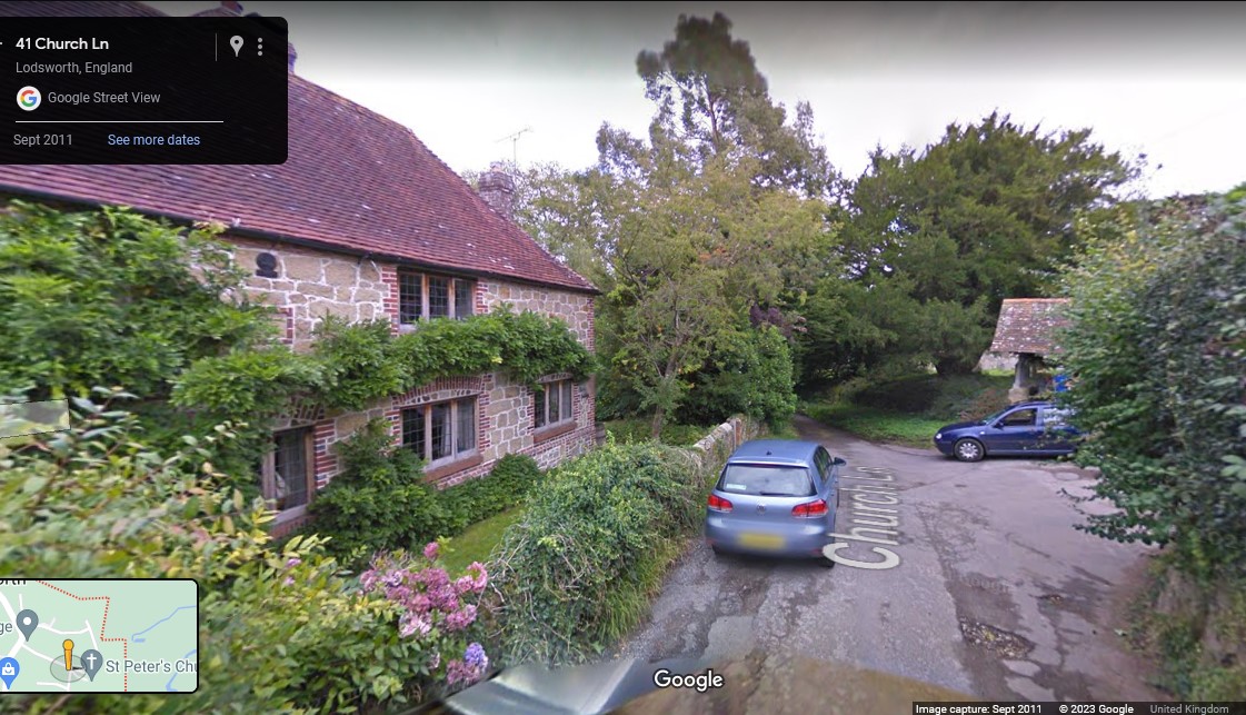 Church lane, Lodsworth, Sussex - click image to return