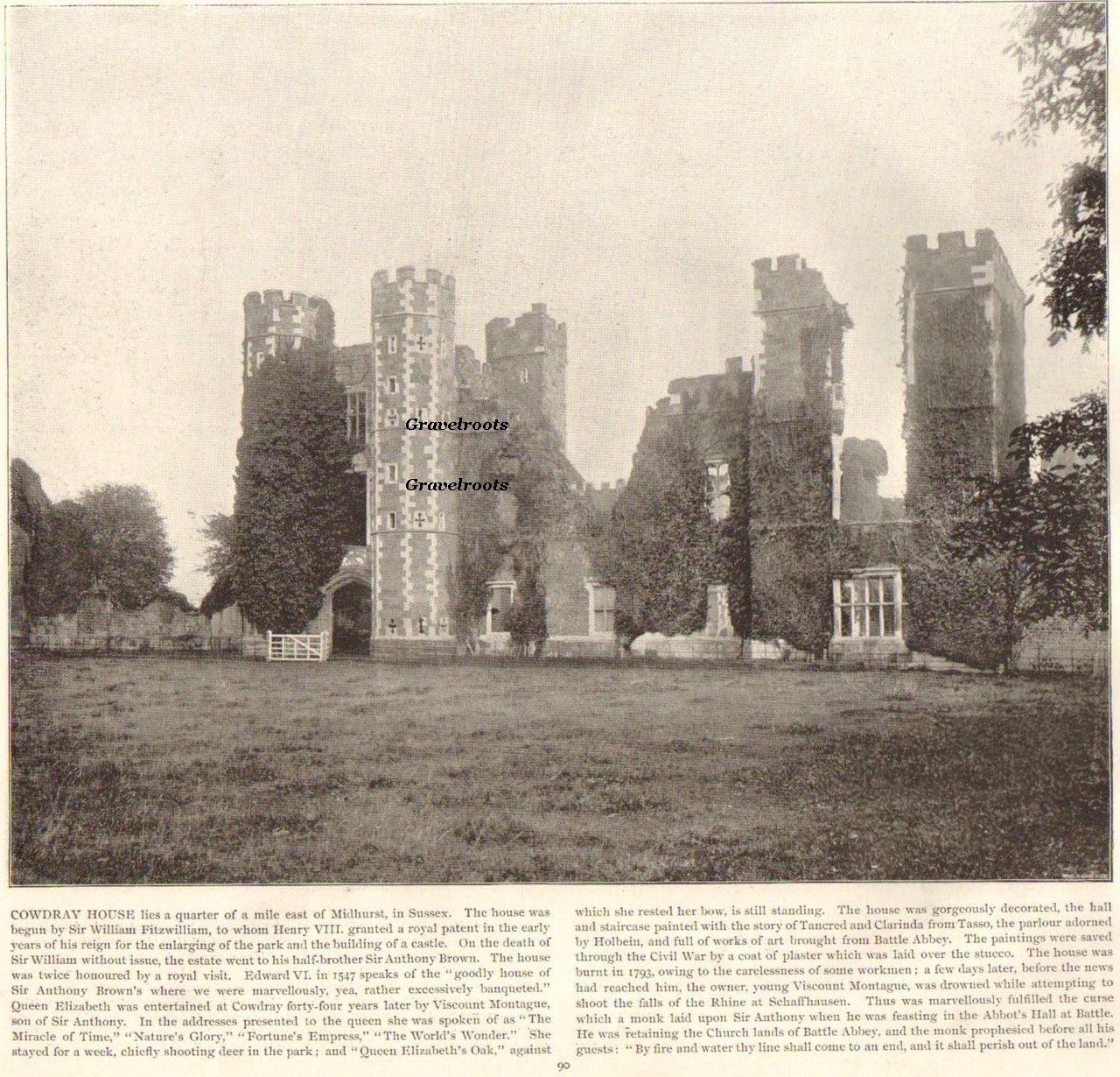 Cowdray Ruins, Midhurst, Sussex - click to return