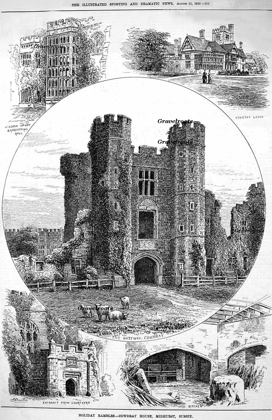 Cowdray Ruins, Midhurst, Sussex - click to return