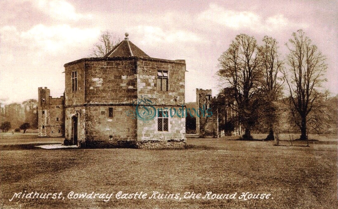 Round Tower, Cowdray ruins, Midhurst, Sussex - click image below to return