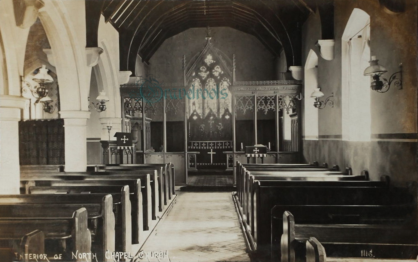  old photo of St Michaels church, Northchapel, Sussex - click image to return