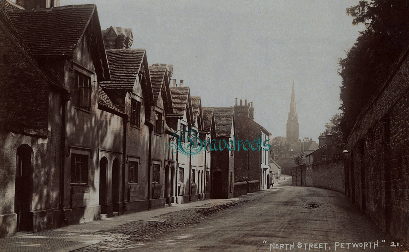  old photo of North Street, Petworth, Sussex - click image below to return