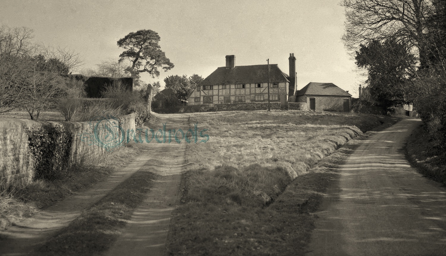  old photo of Stedham Lane, Sussex - click image below to return