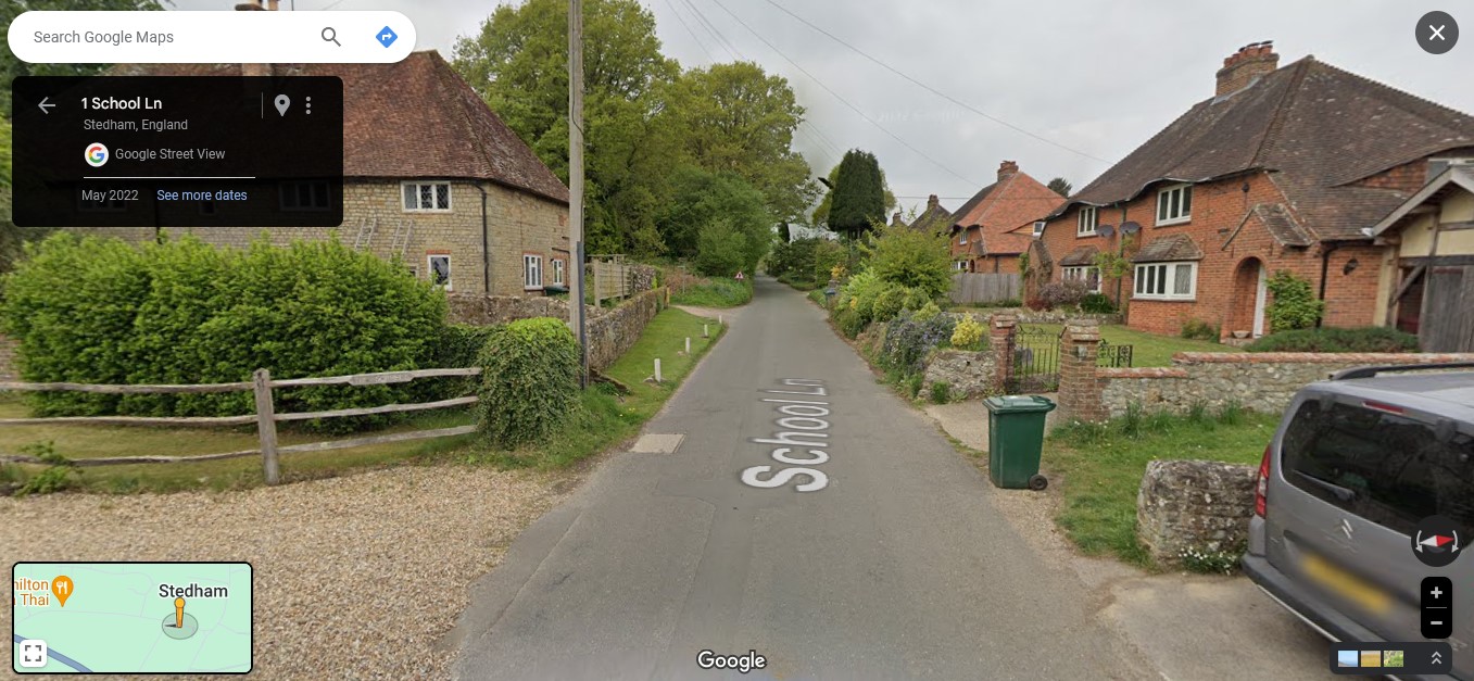 School lane, Stedham, Sussex - click image to return