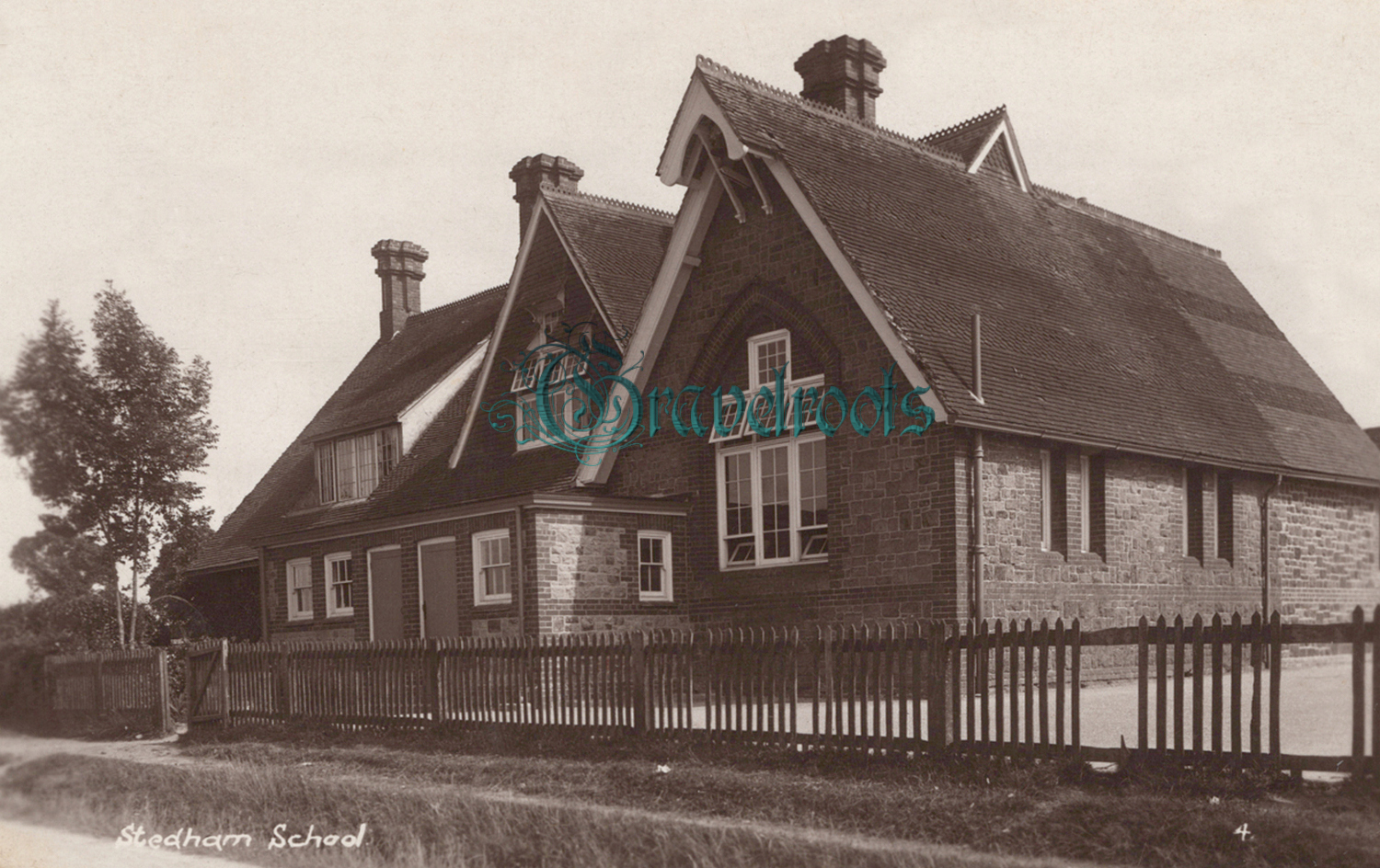 old photo of Stedham School, Sussex - click image below to return