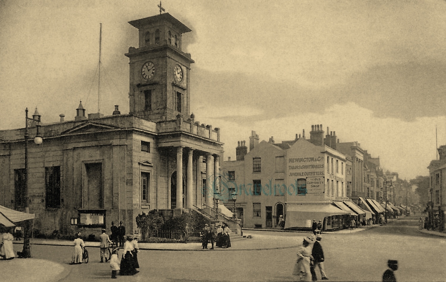 Town Hall and Warwick Street, Old Worthing, Sussex - click image below to return