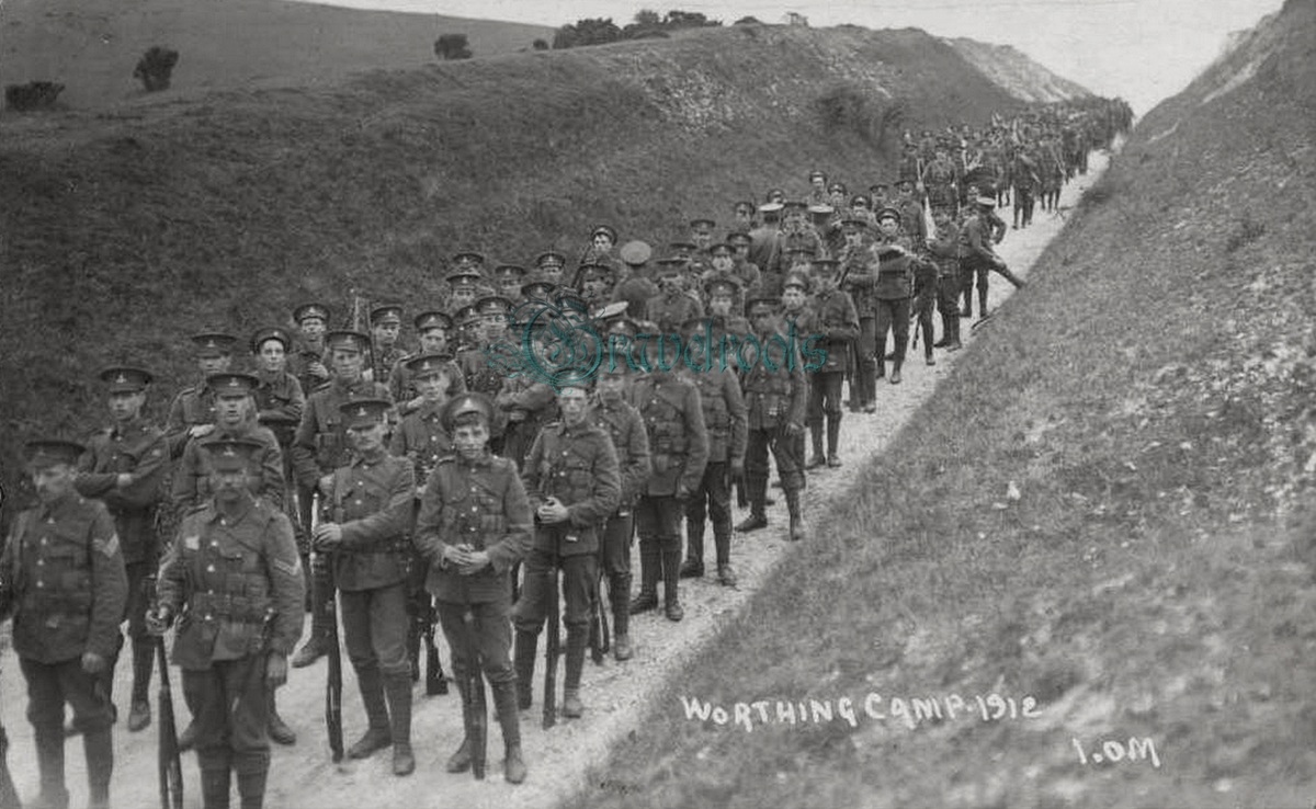 Troops at Worthing Camp - click to return